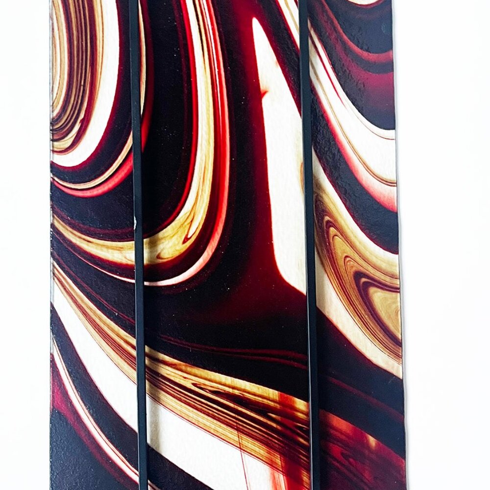 Glass Serving Tray, Abstract Design, Art at 17” Long! - Picture 7 of 11